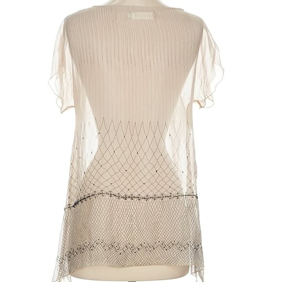 4 Love & Liberty Size S Short sleeve silk top - Picture 2 of 4